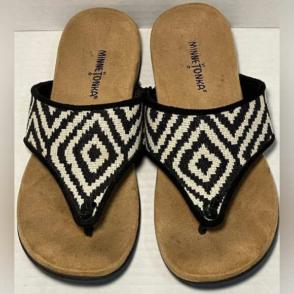 Minnetonka Mara Fresno Fabric Sandal Flip Flop Women’s US 7 *Excellent* - Picture 7 of 14